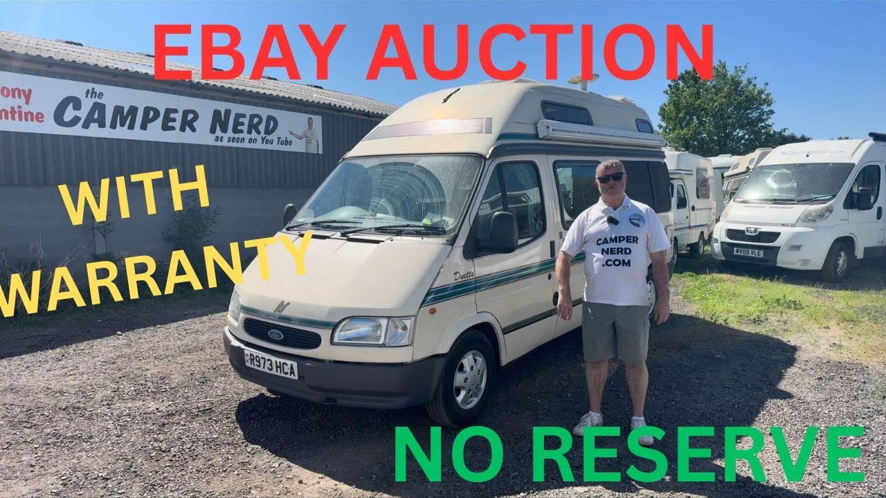 1998 TRANSIT DUETTO AUTOSLEEPER FOR SALE BY EBAY AUCTION WITH NO RESERVE R973HCA