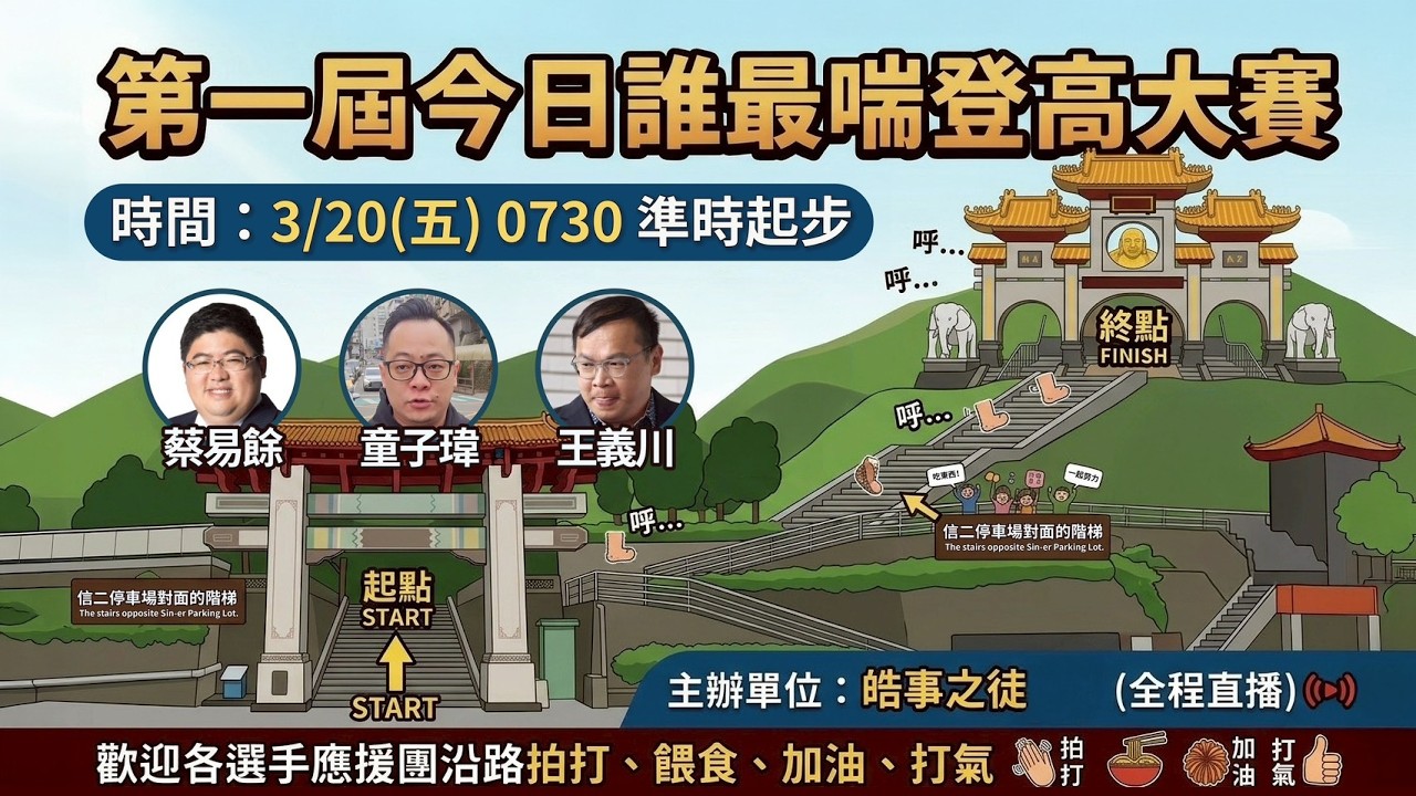 【震傳媒｜李正皓 皓事之徒3.0】第一屆今日誰最喘登高大賽｜主持人：李正皓