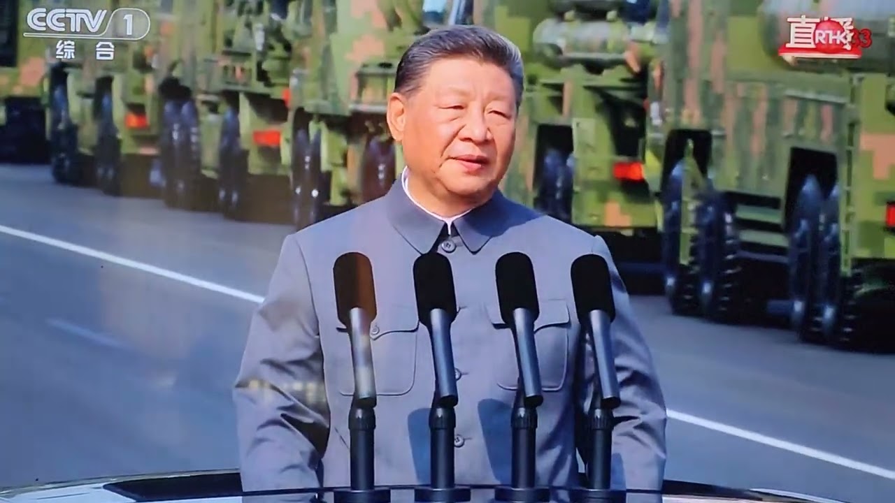 【紀念抗戰勝利80周年】國家主席習近平檢閱 閱兵列隊 25年9月3月。