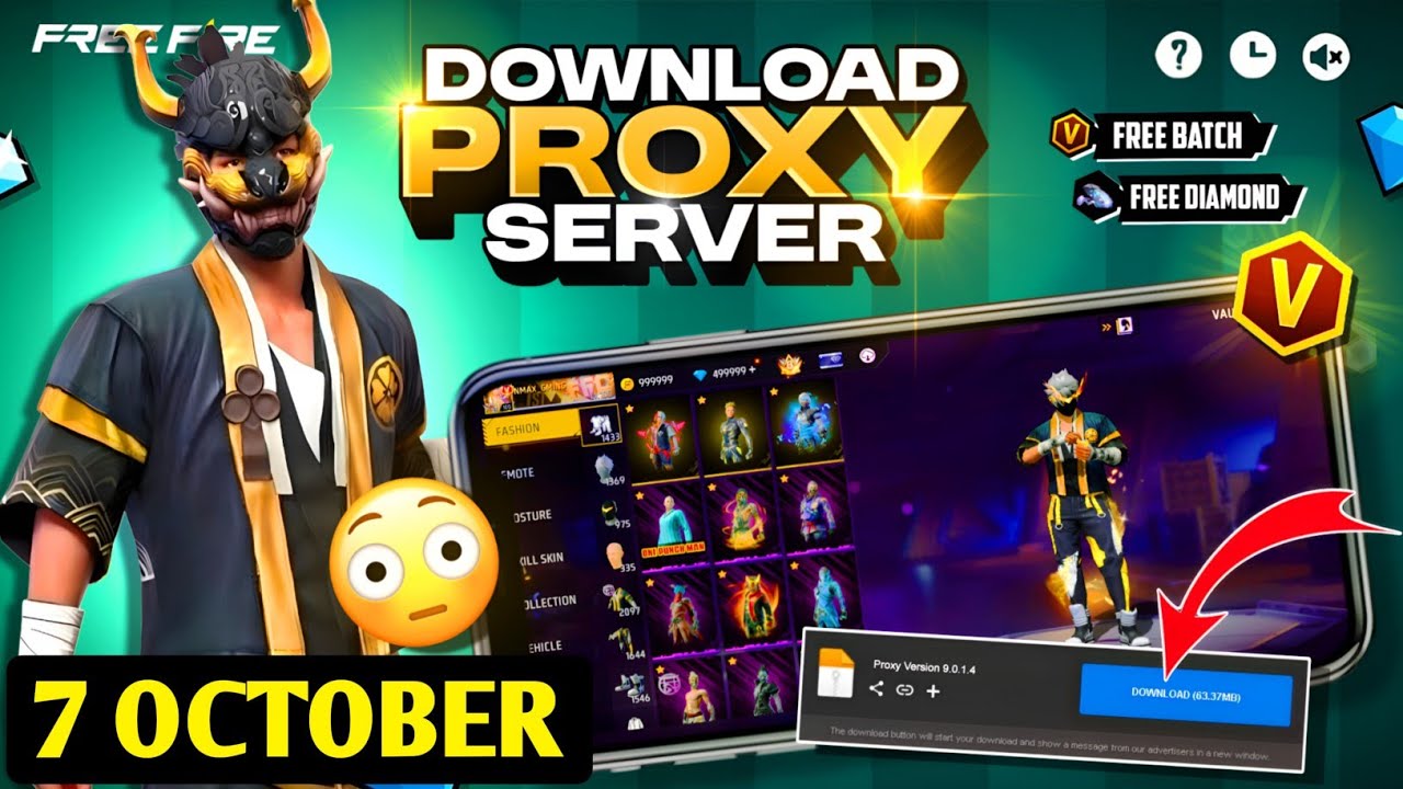7 October🔥 Letest Proxy Server Download 💀 | Free Fire Proxy Server | Proxy Server Free Fire