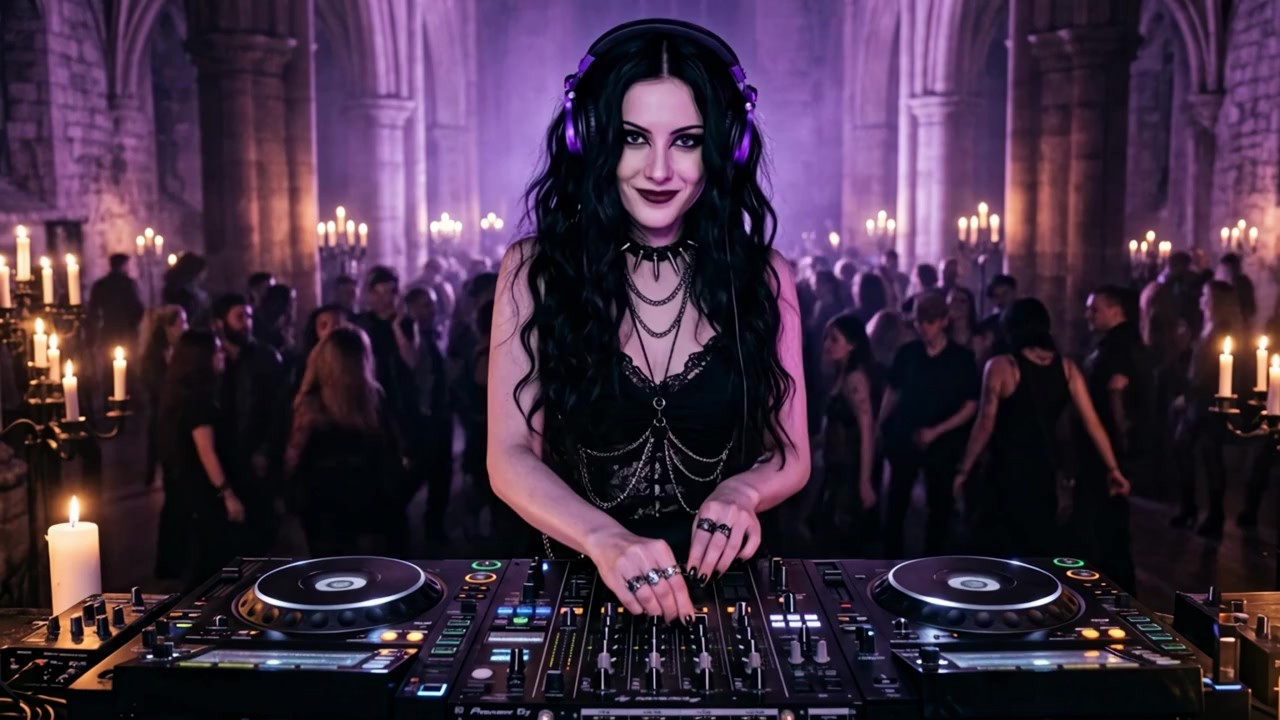 Dark Gothic Trance DJ in a Haunted Cathedral | Hypnotic Underground Rave