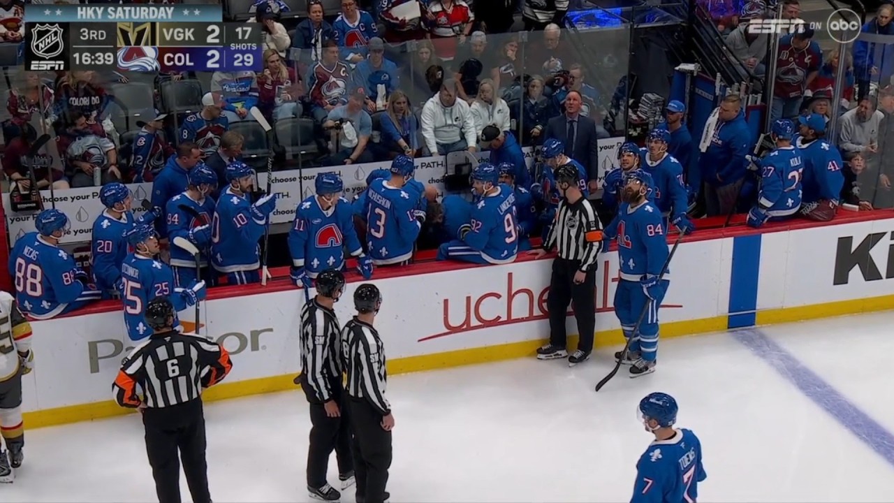 Head Coach Jared Bednar Hit By Puck #request