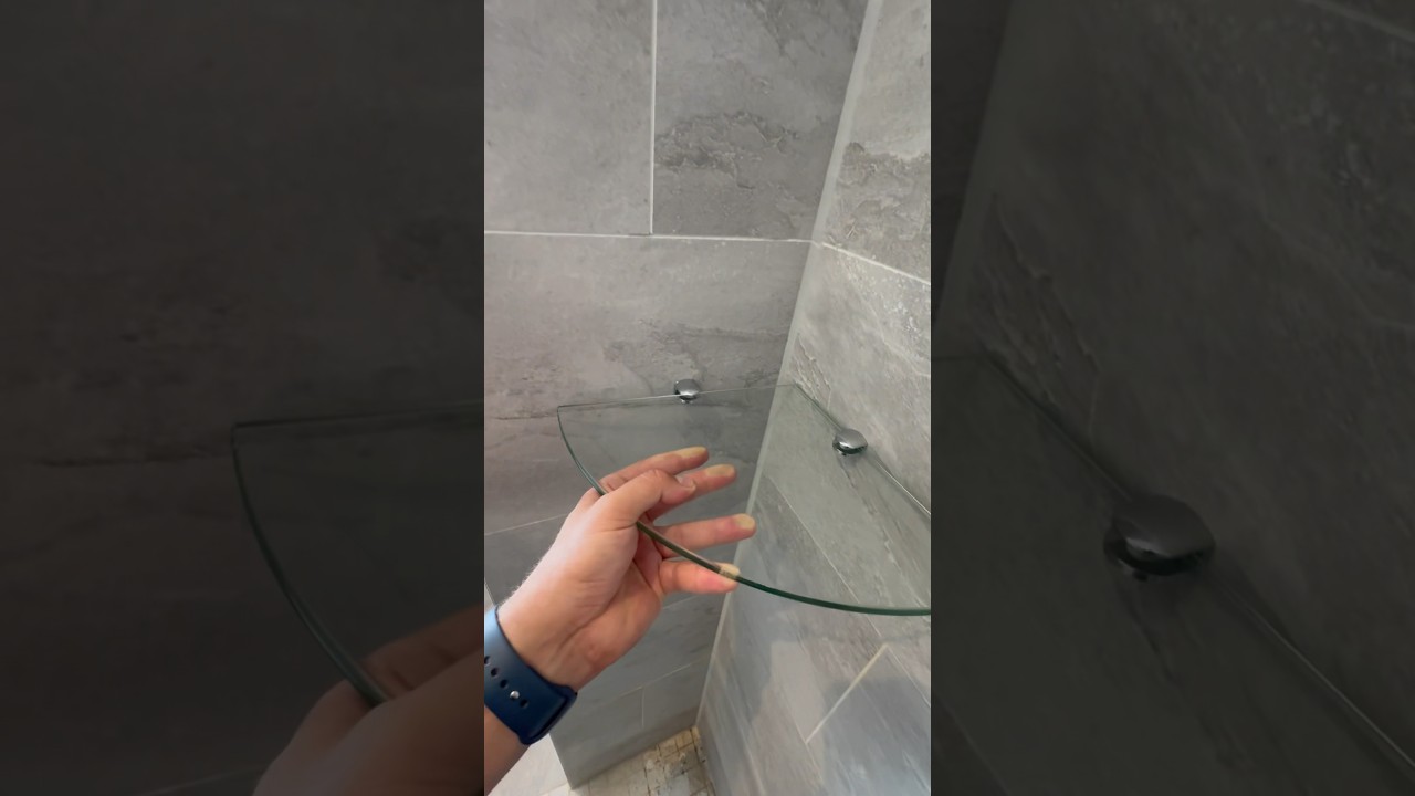 Absolutely &lsquo;Dove&rsquo; Installing Glass Shelves #asmr #simple #diy #shower #builder #pun #tools #howto