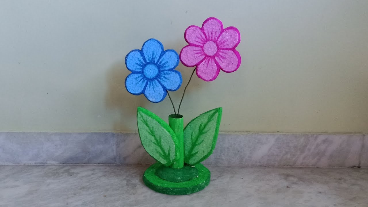DIY HOME DECOR|| Home Decoration/ Thermocol/ Flower Craft || Pallavi Drawing Academy ||