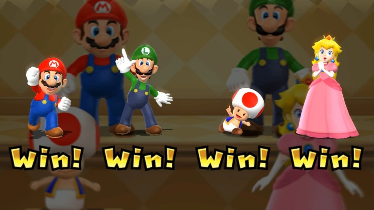 Mario Party 9 - Step It Up - Mario VS Luigi VS Toad VS Peach