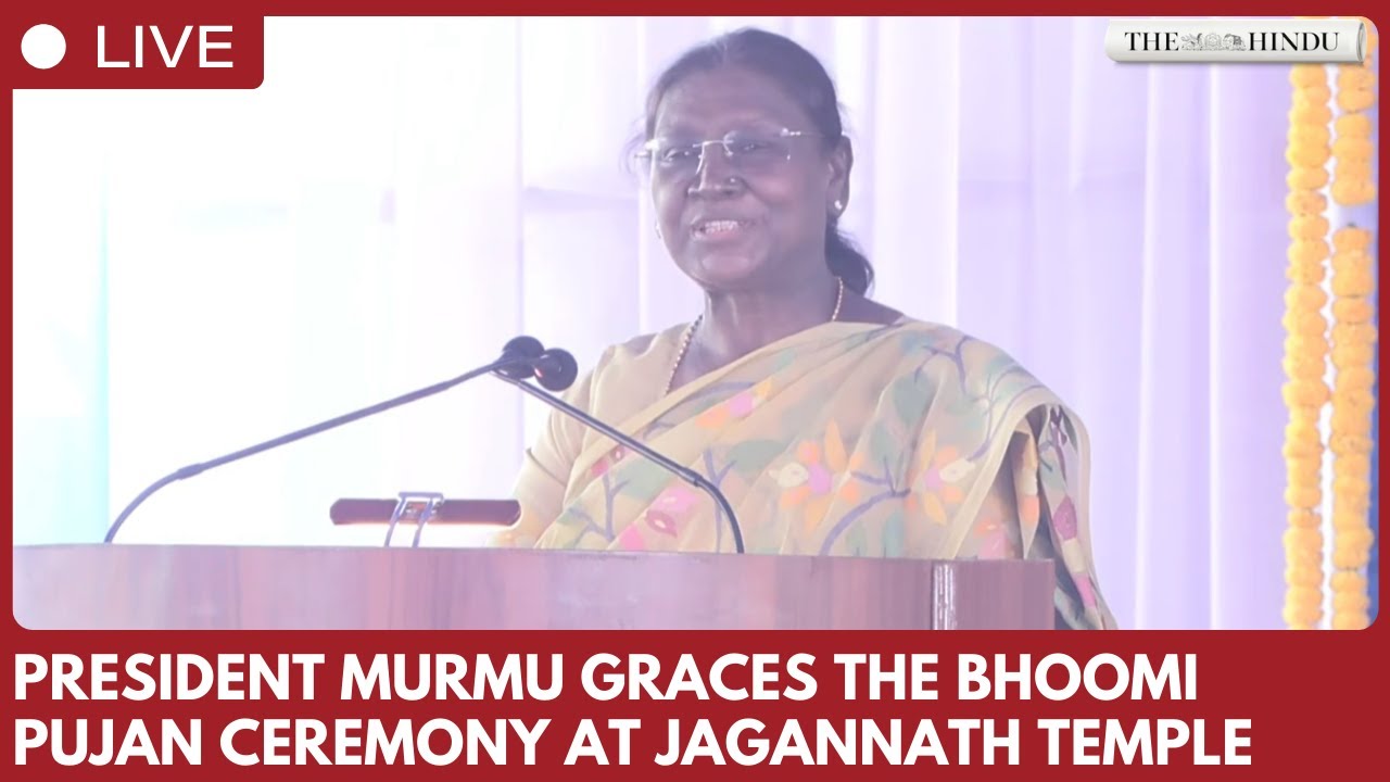 President Droupadi Murmu performs bhoomi pujan for Sri Jagannath Temple project in Jamshedpur