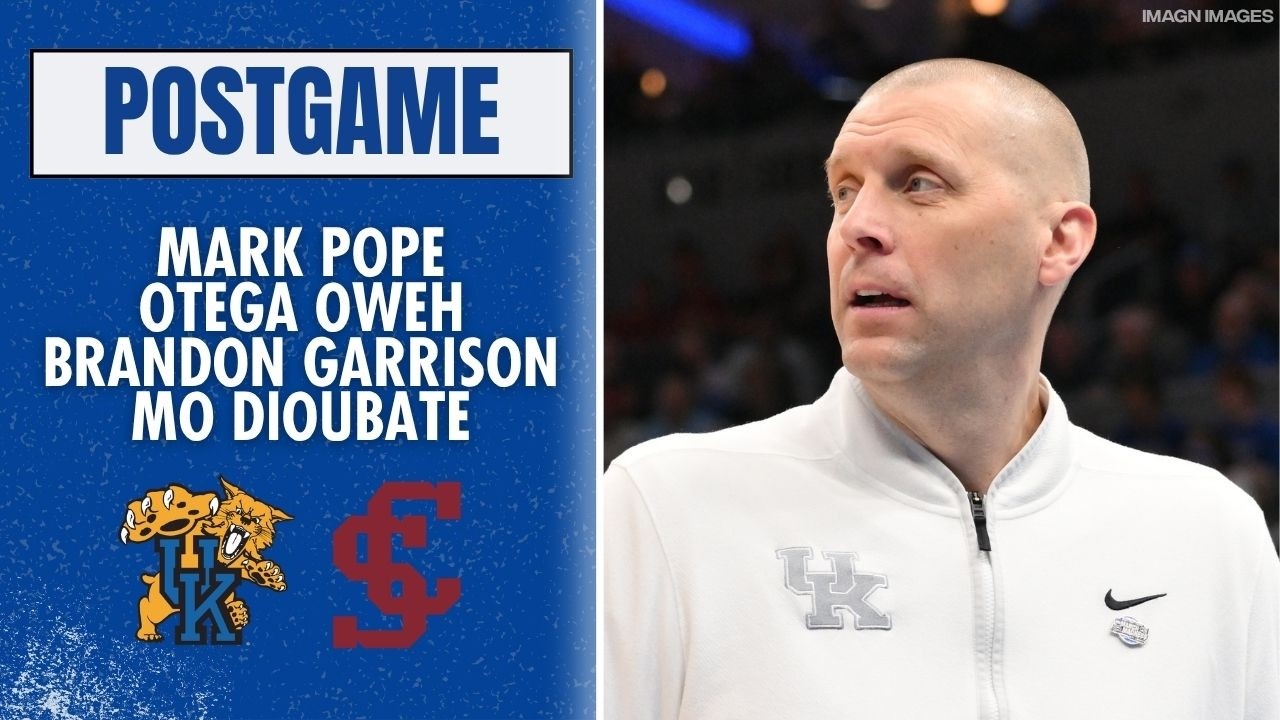 Mark Pope, Kentucky players recap NCAA Tournament win over Santa Clara
