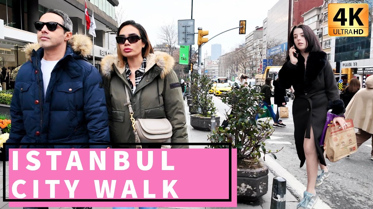Istanbul 4K Video - City Walk From Cevahir Mall to Taksim Square