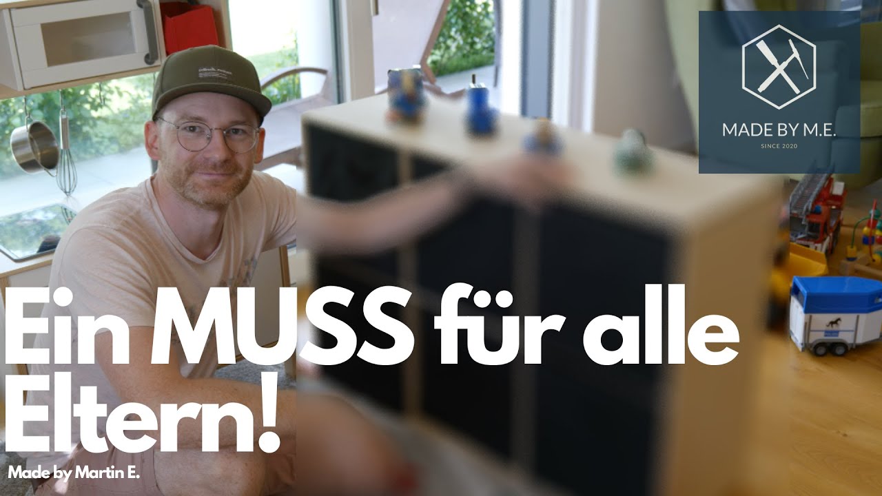 Einfaches Regal f&uuml;r die Spielecke! Spielzeug easy verstaut!