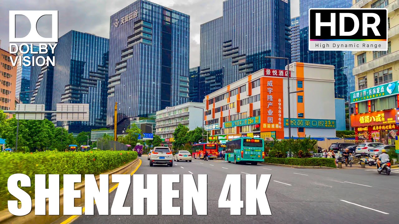 Shenzhen, China - Driving Tour of Shenzhen City, China Travel | 4K HDR