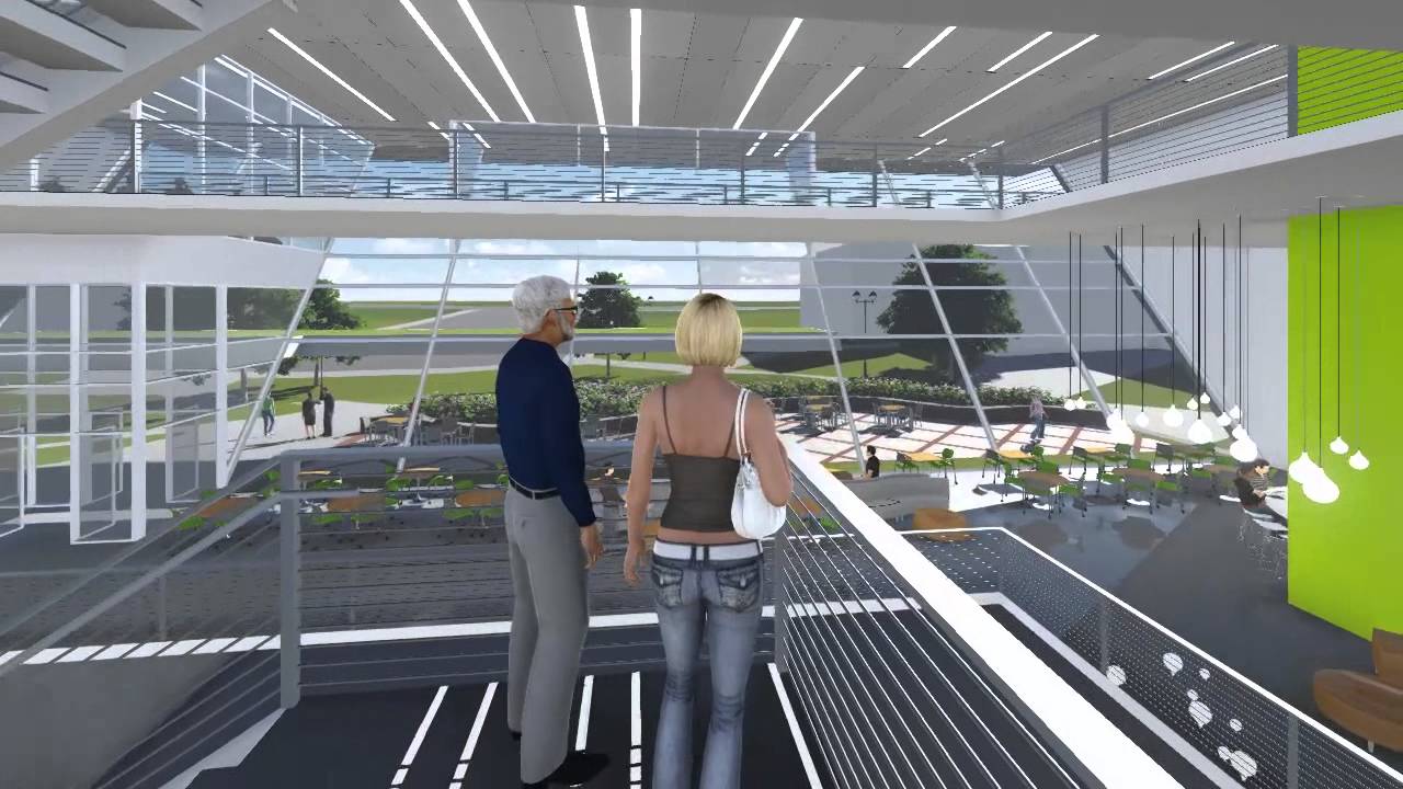 University Student Center Design Concept Fly-By