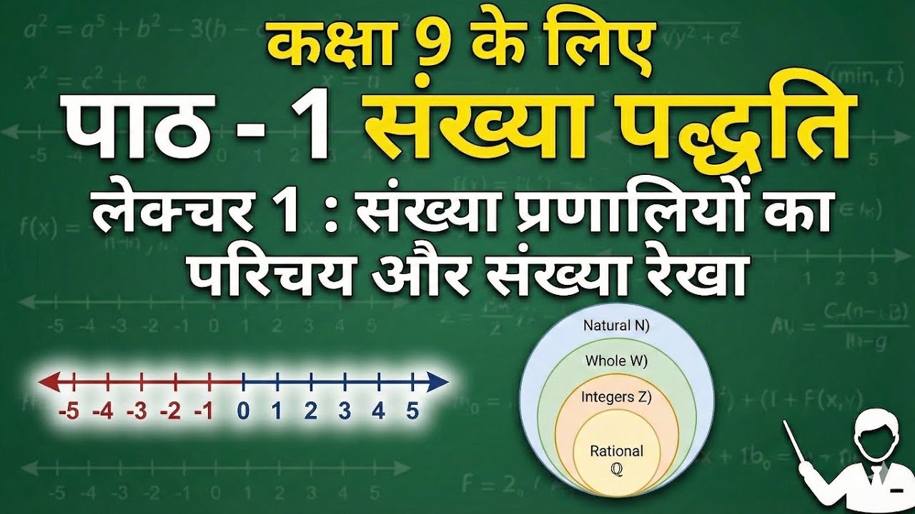 पाठ - 1  संख्या पद्धति | लेक्चर 1 : संख्या प्रणालियों का परिचय और संख्या रेखा