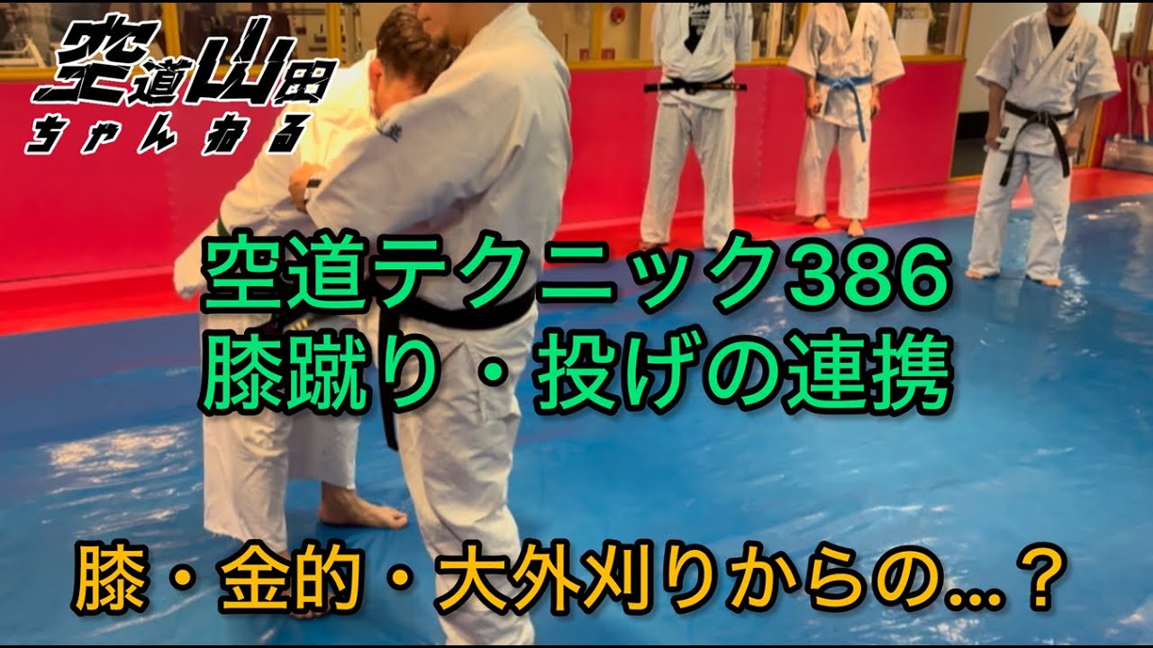 【武道】空道テクニック386「膝蹴り・投げの連携」【格闘技】