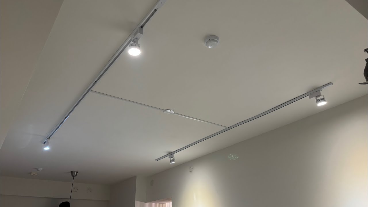 客廳軌道規劃安裝、電子開關分段控制