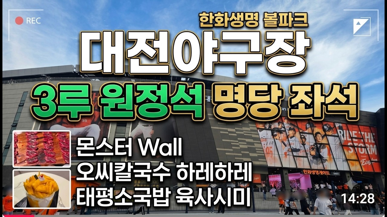 한화생명볼파크 원정좌석 ⚾️정보 야구장 먹거리와 대전맛집 탐방기 볼파크3루좌석
