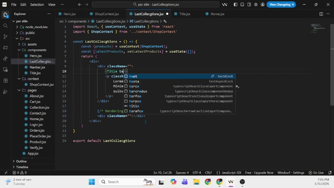 #005 Progetto MERN - Frontend - #paypal #stripe #javascript #react #tailwindcss in italiano