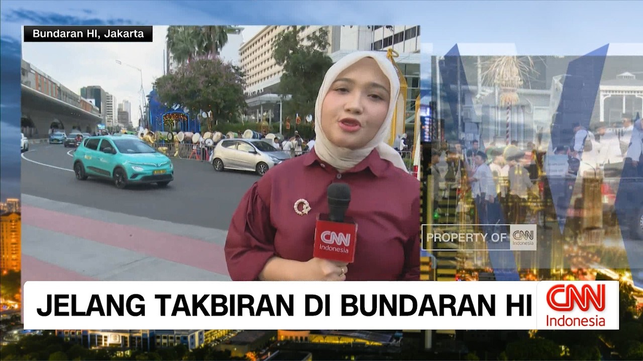 Jelang Takbiran di Bundaran HI