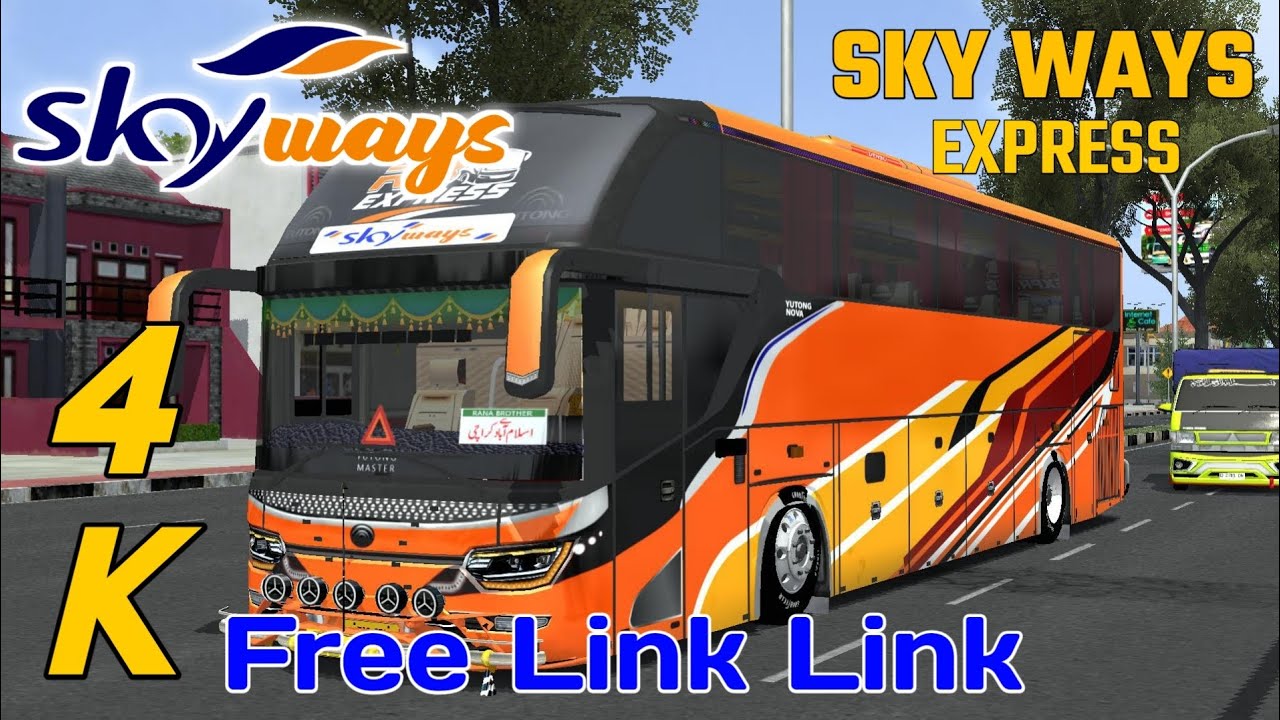 SKY WAYS ULTRA HD NEW LIVERY DOWNLOAD | BUSSID GAME PAKISTANI BUS INDONESIA 