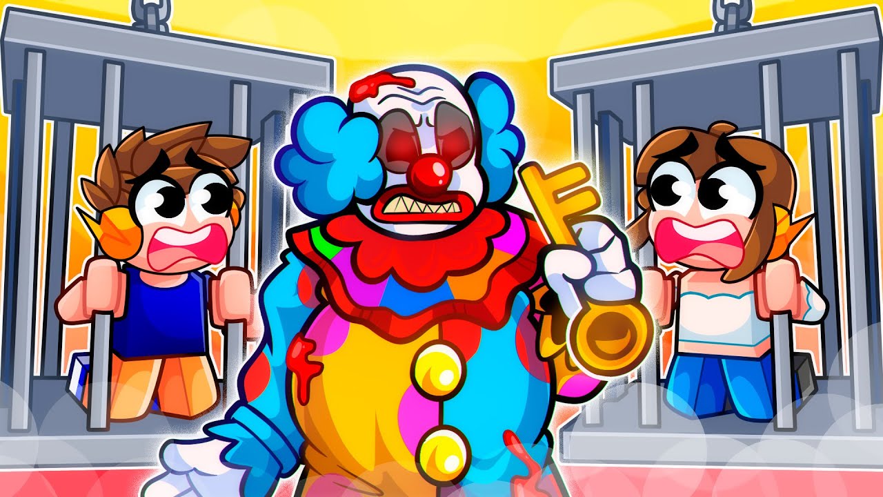 ESCAPE do PALHAÇO ASSSUSTADOR no ROBLOX…