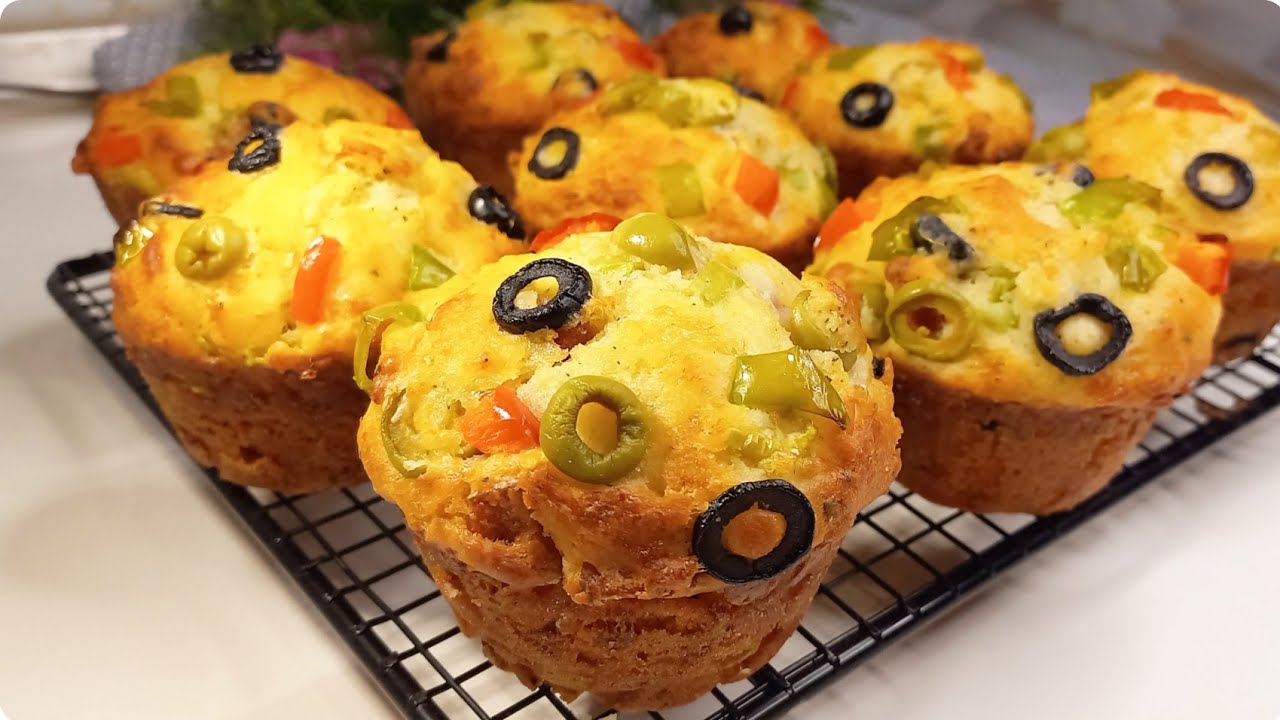 جربوا المافن الحادق للفطار والعشاء/ كب كيك مالح ينفع في لانش بوكس المدرسة/كيك المافن/كب كيك حادق