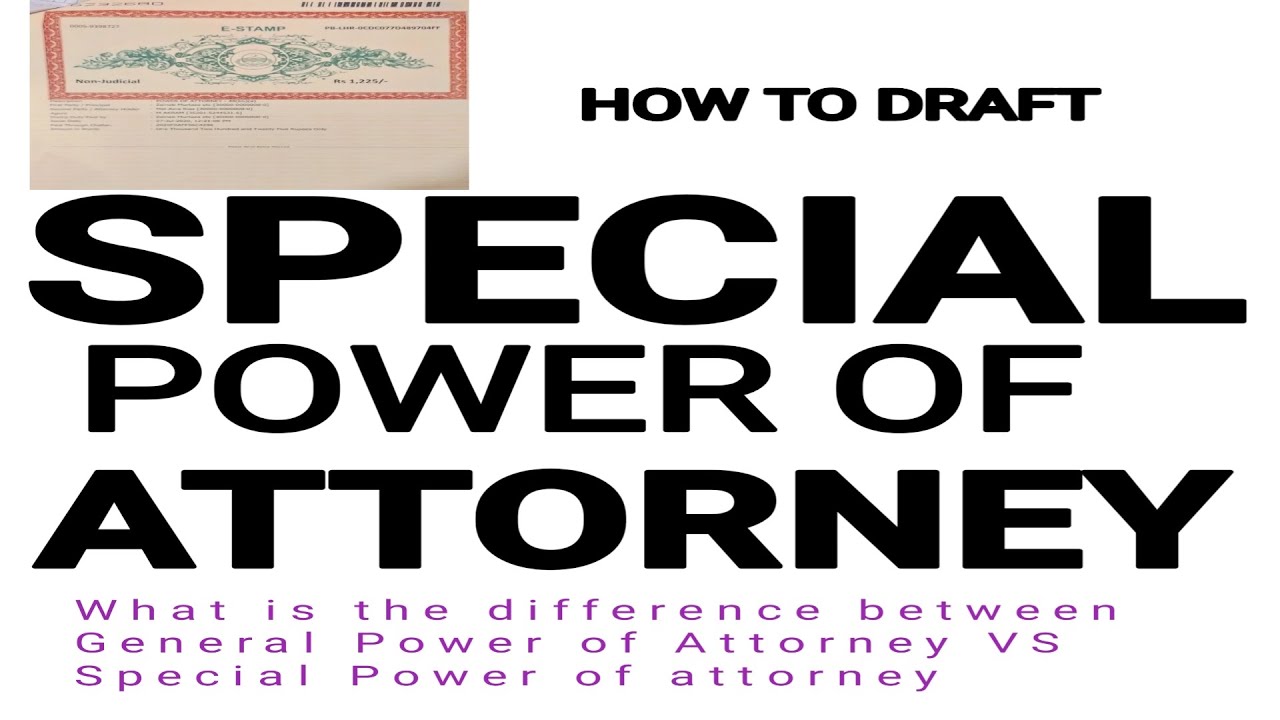 how to draft/write type Special Power of Attorney in Pakistan, format of special power of attorney,