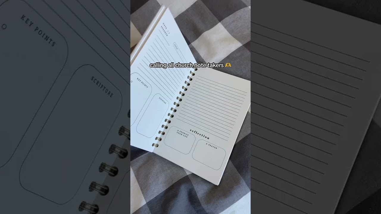 fav journal to use at church 🤩 perfect for organizing all the notes!!
