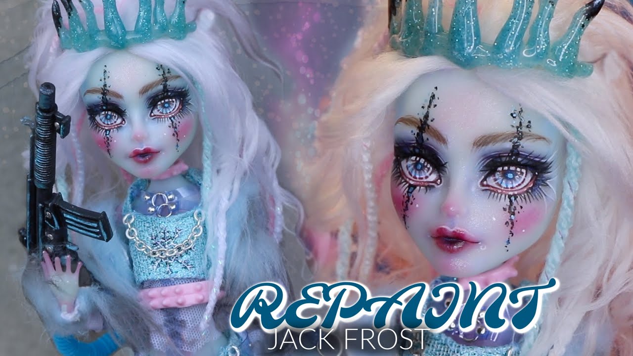 REPAINT ! Post Apocalyptic Jack Frost OOAK Monster High Vandala Doubloons Custom Doll Tutorial