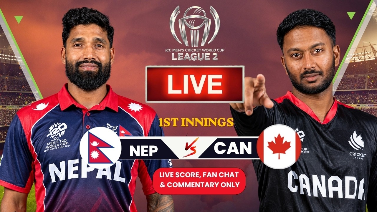 Nepal vs Canada | 2ND INNINGS | ICC CWC LEAGUE 2 LIVE SCORES COMMENTARY ONLY | NEP VS CAN |