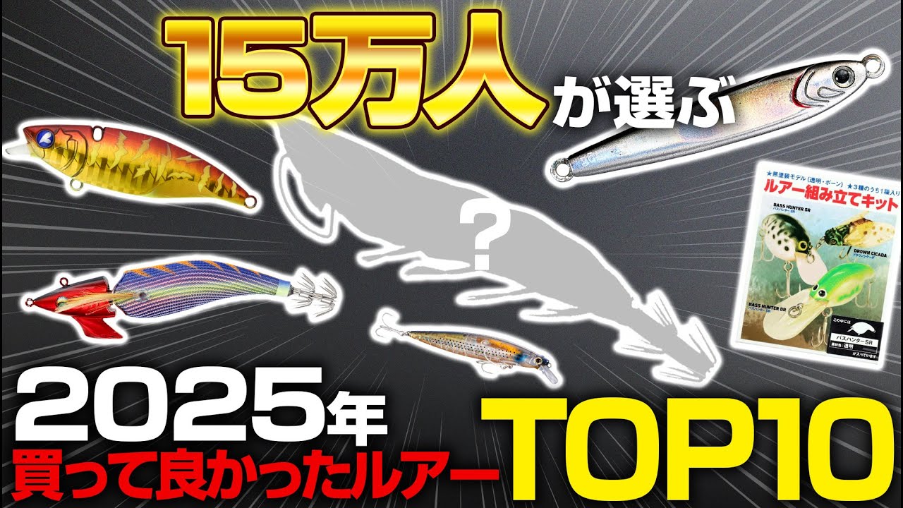【ベストバイ】15万人が選ぶ2025年買って良かった最高のルアーTOP10【SHIMANO/DAIWA/Blue Blue/Jackson/YAMASHITA/メジャークラフト/DUEL等】