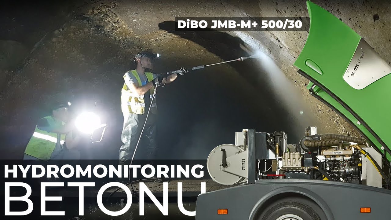 Przygotowanie betonu pod torkretowanie w kanałach burzowych - DiBO JMB-M+ 500/30