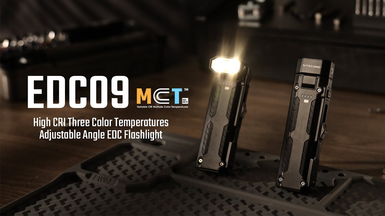One Flashlight Equals Three丨High CRI Three Color Temperatures Adjustable Angle EDC Flashlight丨EDC09