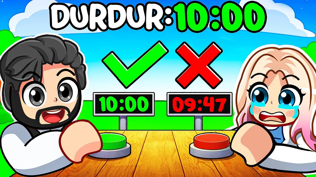 TAM ZAMANINDA Durdur! 😮 Kaybeden Belli ⏱️ Roblox Stop Timer