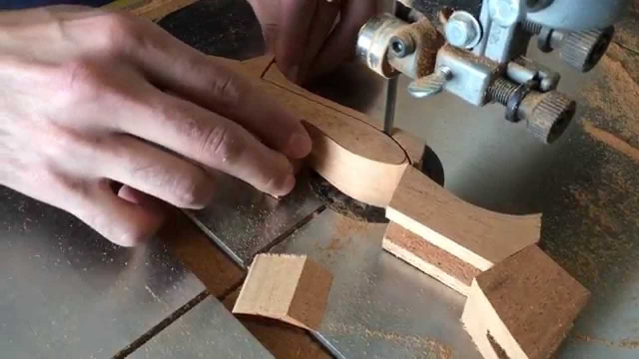 Fox Paper Clip Holder Cutting on Bandsaw
