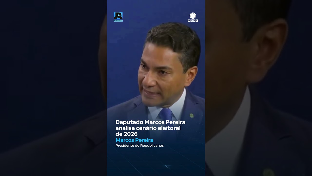 #JREntrevista |Deputado Marcos Pereira analisa cen&aacute;rio eleitoral de 2026 #shorts #JR24H