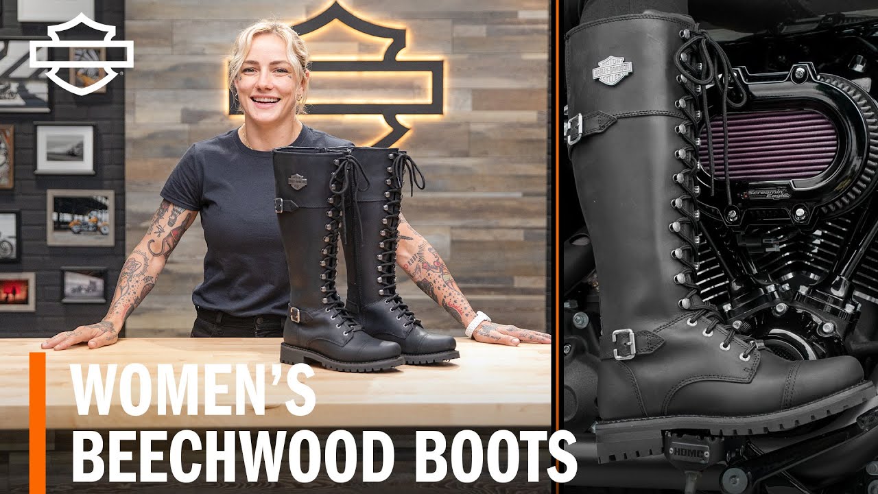 Harley-Davidson Women's Beechwood Skull Motorcycle Riding Boot Overview