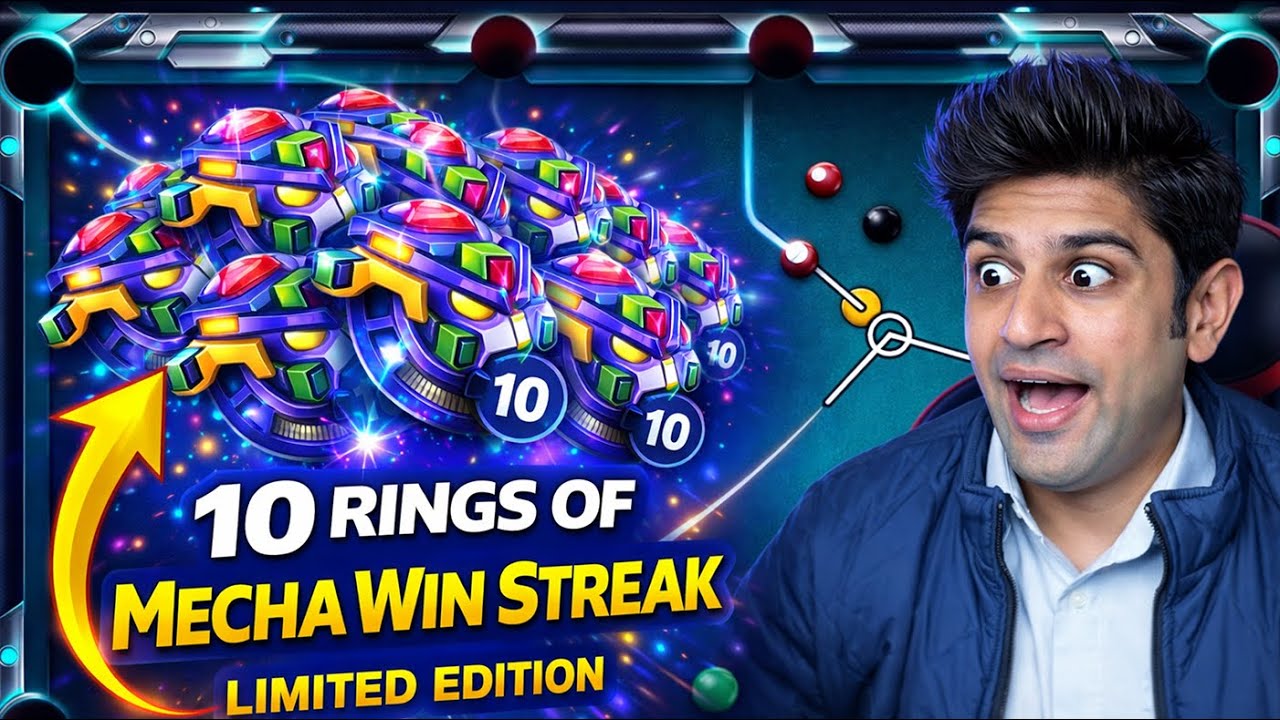 THIS IS INSANE 😱 I Got 10 Mecha Win Streak Rings | 8 Ball Pool