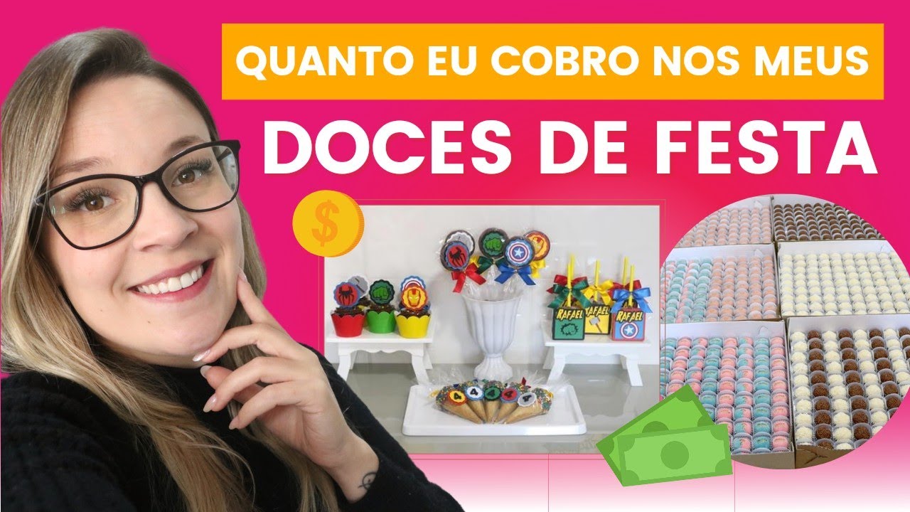 COMO CALCULAR SEU PREÇO | QUANTO EU COBRO NOS MEUS DOCES | MOSTREI MEU CARDÁPIO