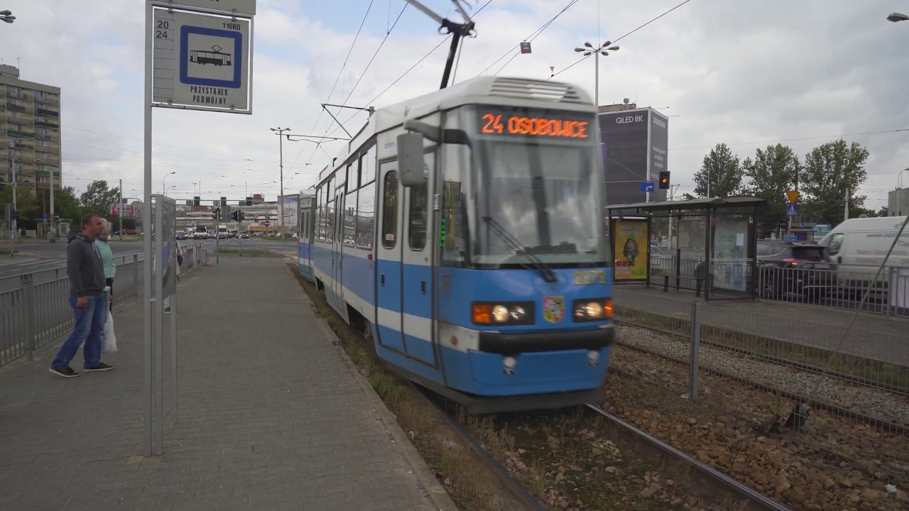 Poland, Wrocław, tram 24ride from FAT to GAJOWICKA