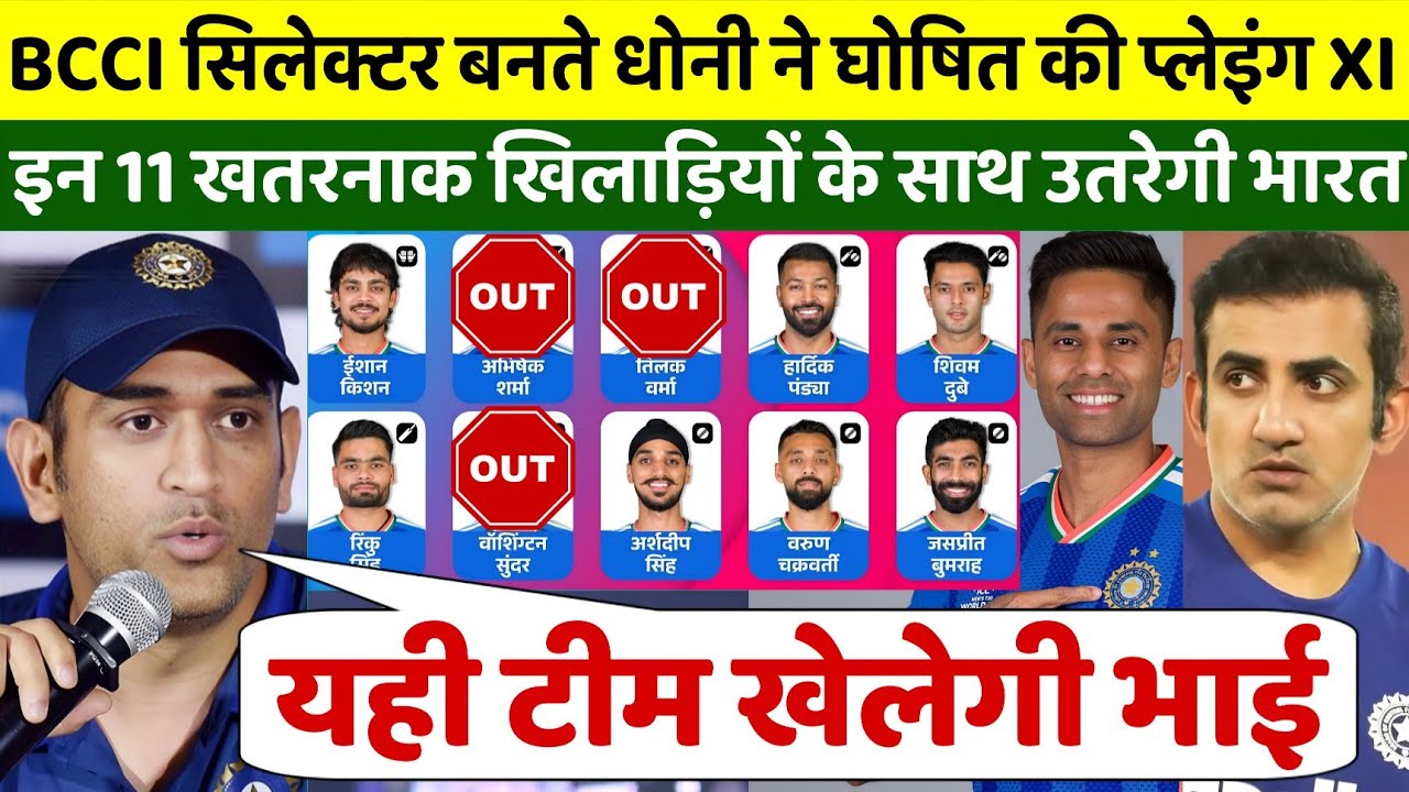 BCCI सिलेक्टर बनते DHONI ने घोषित करी भारत की खतरनाक प्लेइंग XI, अभिषेक सहित 3 दिग्गज बाहर