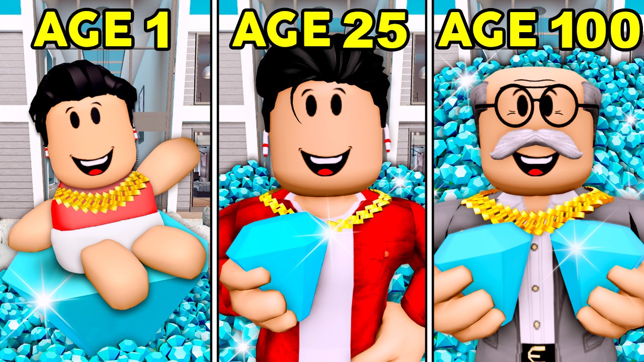 TRILLIONAIRE Age 1 - 100! (A Roblox Movie)