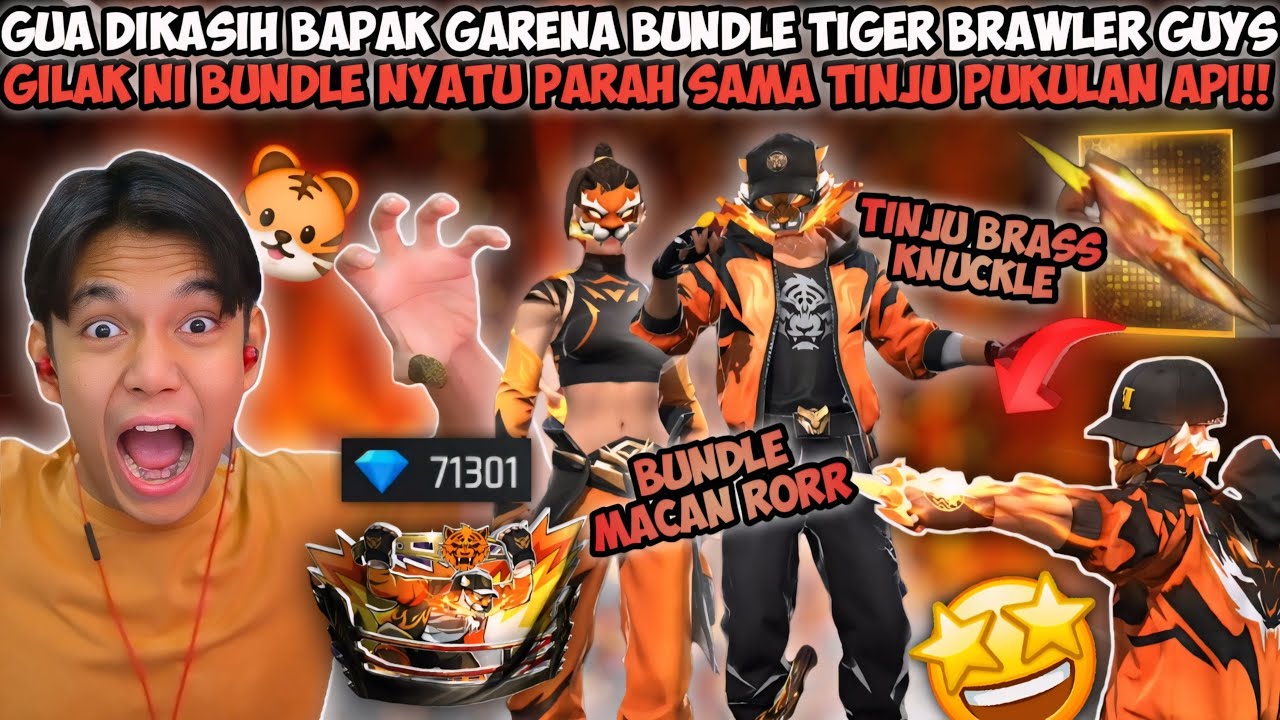 GUA DIKASIH BAPAK GARENA BUNDLE MACAN TIGER BRAWLER! GILA KECE PARAH LANGSUNG PAMER KE ORANG ORANG🤣😱