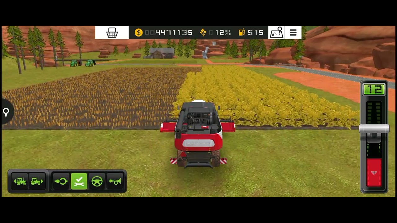 A grande plantação de canola com as novas máquinas