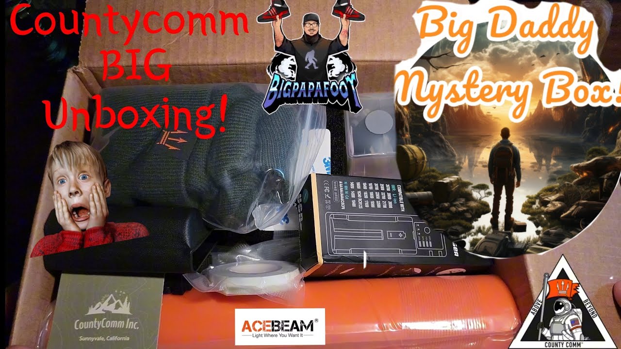 CountyComm MEGA XL BIGDADDY MYSYERY VIP SWAGG PACK + Acebeam Maratac collab P16 Defender TACTICAL