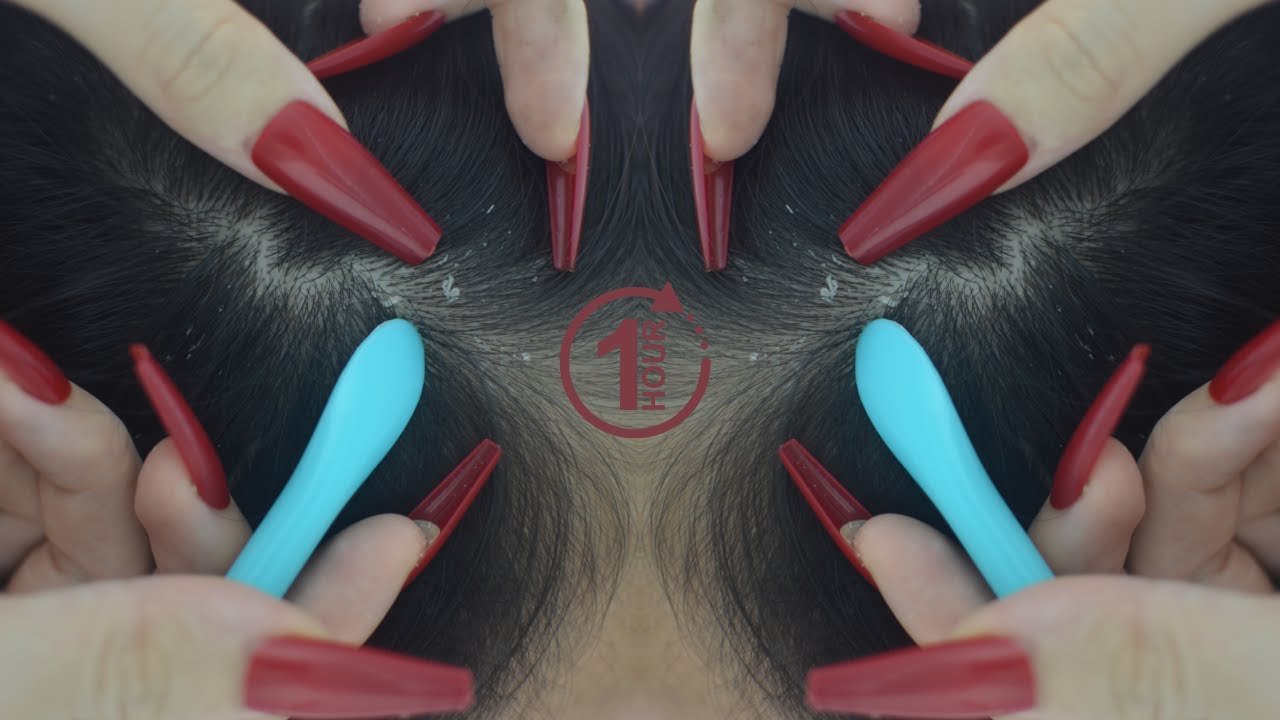 ASMR Relaxing Scalp Check For Sleep | Real Person Scalp Scratching Sound ( Asmr 1 Hour )