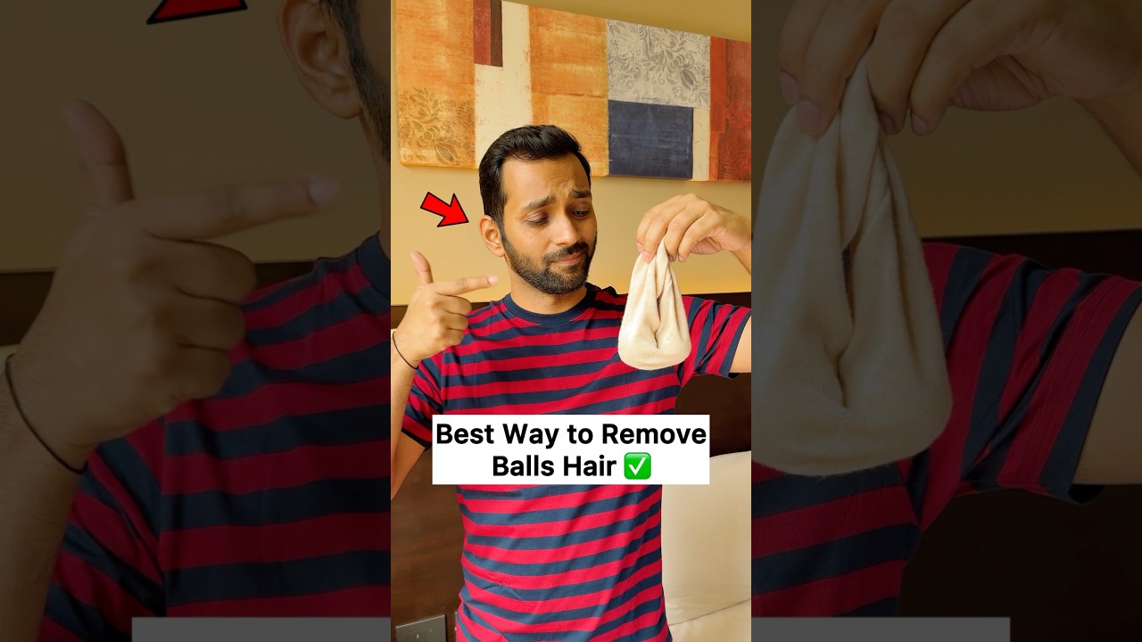Best Way to remove BALLS HAIR ✅#ballshair #manscaping #ashortaday #shortsindia