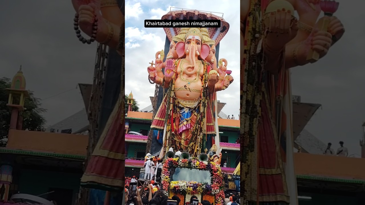 khairtabad ganesh nimajjanam 😔😱| ganpati visarjan hyderabad| #trending #shorts #status #ganesh