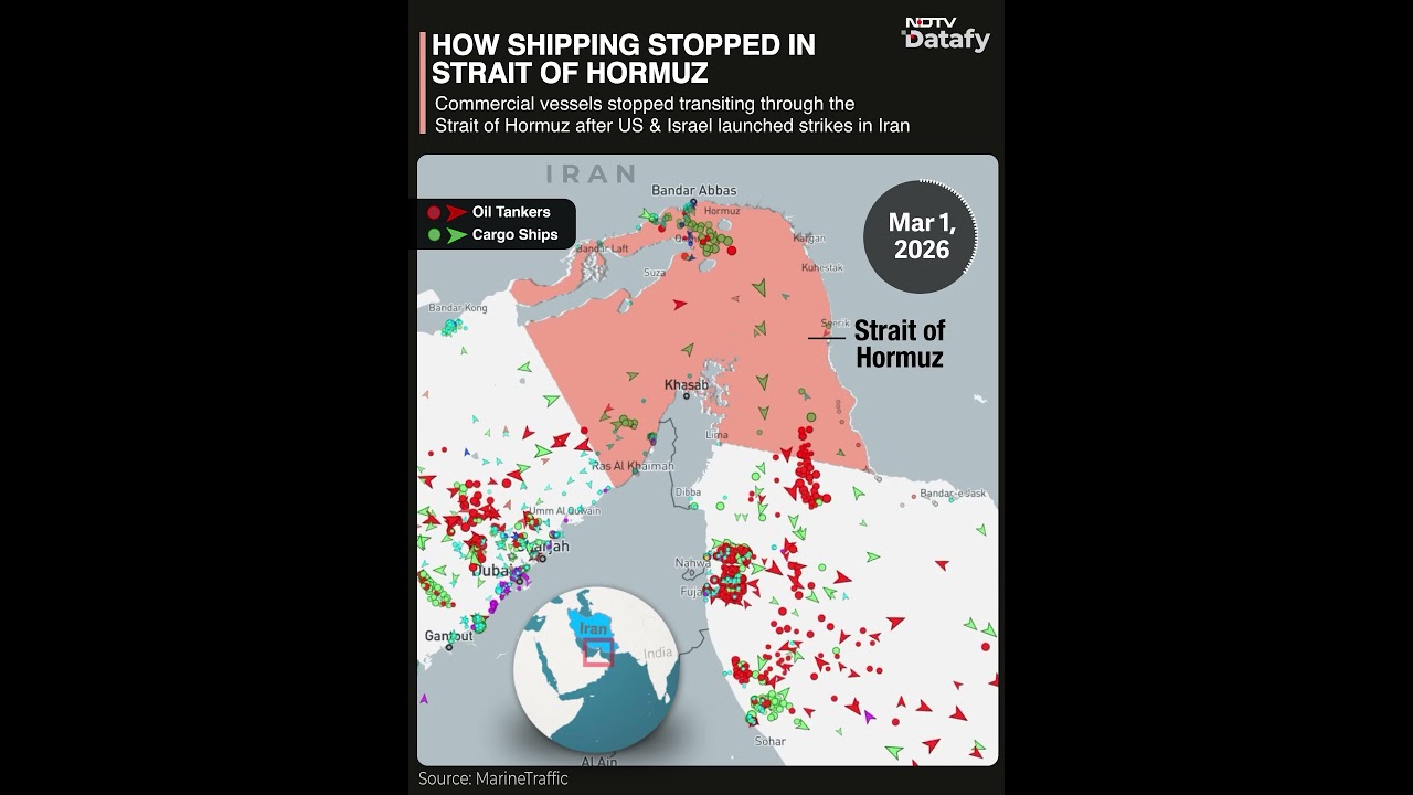 Shipping Halts in Strait of Hormuz After US-Israel Strikes on Iran