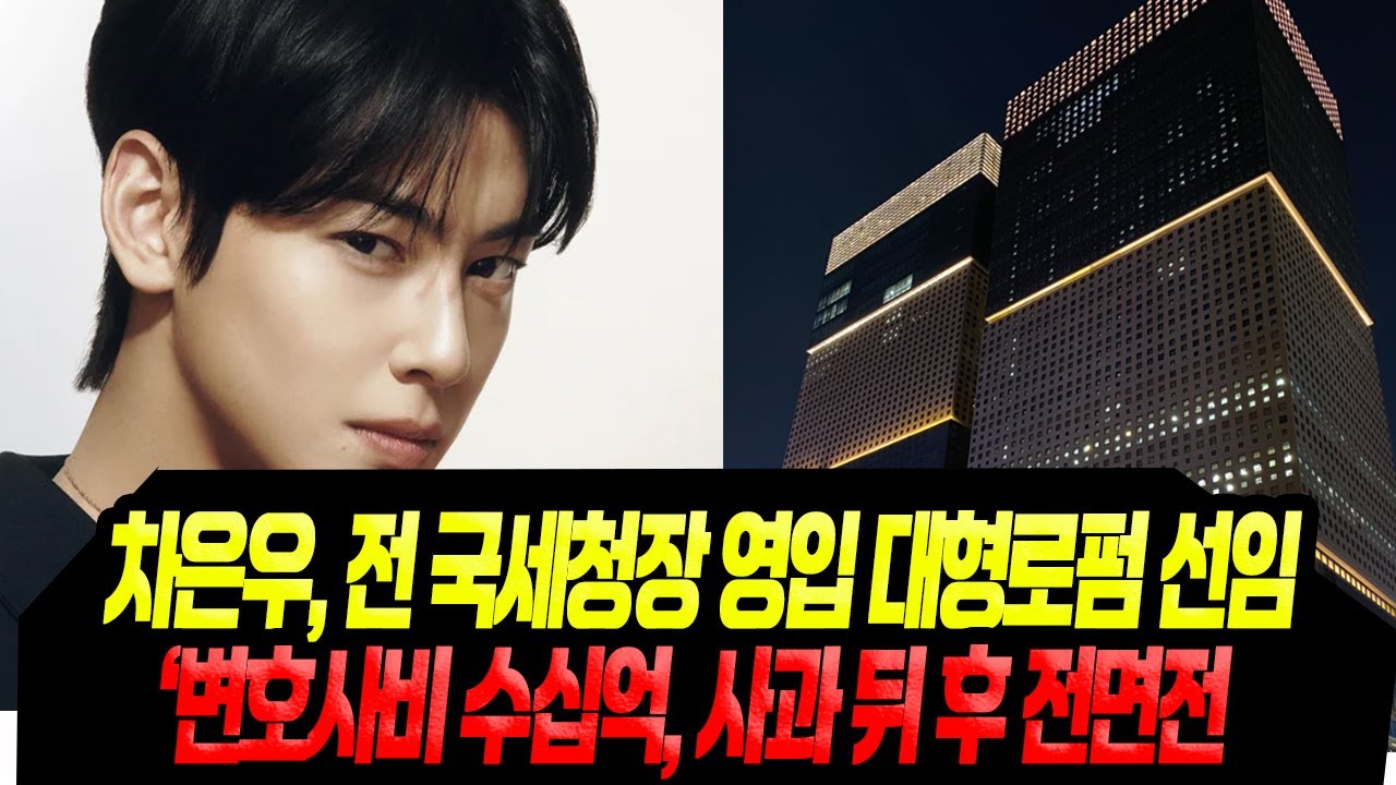 차은우 변호사 선임비만 수십억원 / 전 국세청장 영입 대형로펌 선임