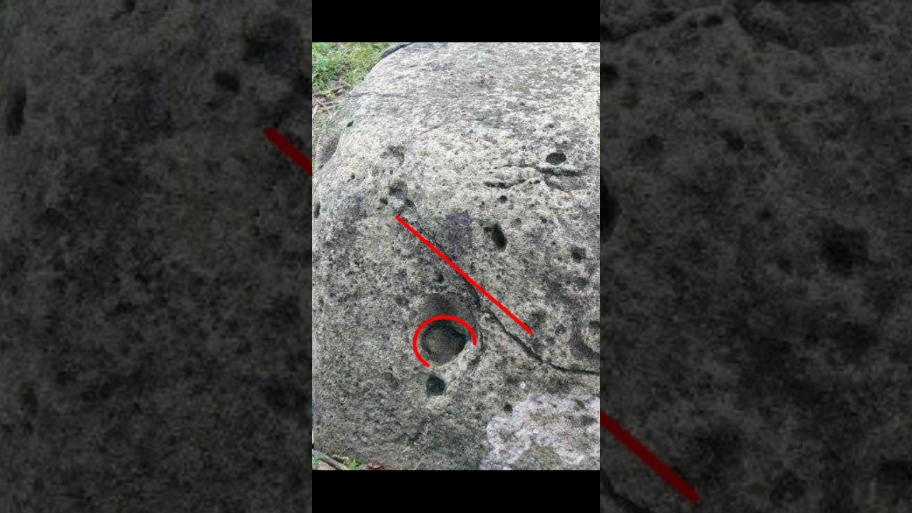 Treasure hunting found Under the rock gold sign markings #treasure #youtubeshorts