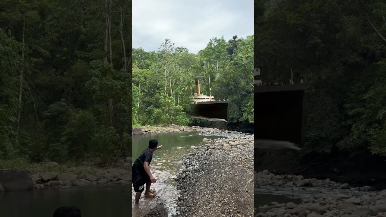 Ferry ship in the river came out know one no